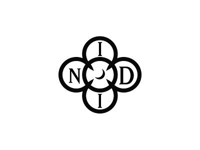 Indi branding circle clean design indi logo modern moon style
