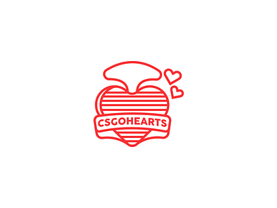 CSGOhearts branding circle clean csgo design gaming heart hearts logo modern style