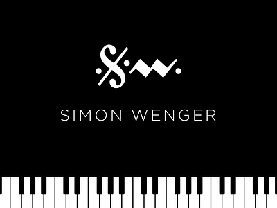 Simon Wenger identity logo mordent music musical notes piano piano tuner segno