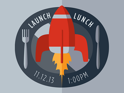 Launch Lunch fork knife launch plate rocket