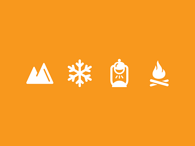 More Outdoorsy Icons campfire camping icon icons lamp light mountains outdoors snowflake