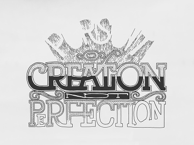 In Pursuit of Creation creation lettering