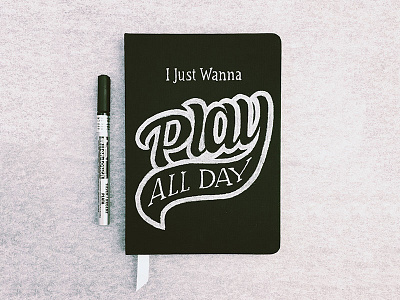 Play All Day baronfig confidany lettering play silver
