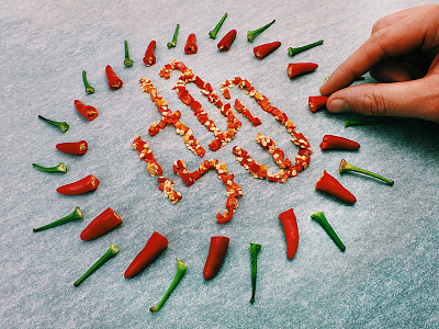 My Heaven heaven hebrew type hot pepper lettering