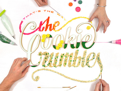 The Cookie Crumbles cookie dimensional type flowers food giveaway lettering sprinkles