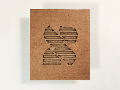 Alef - for Love cardboardtype hebrew lettering love papercut