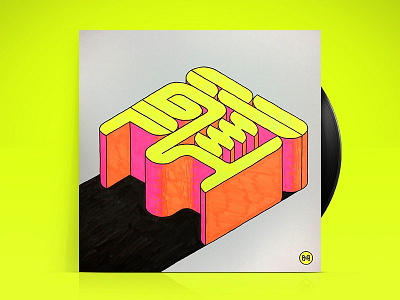 Vaporwave a genre a week album cover hebrew type lettering vaporwave