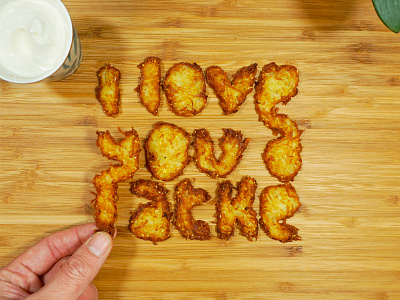 ♥️ You a Latke app store food typography foodtype hannukah hanukkah latke lettering potato חנוכה