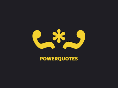Power Quotes american typewriter logo quote