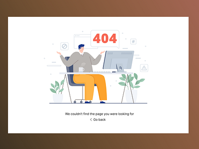 A simple 404 not found page app design graphic design ui