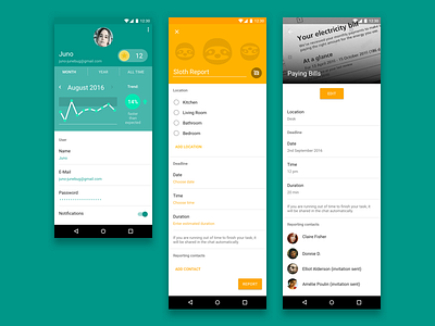 unsloth app (2/3) android material design sloth