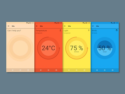 Jaydoe (2/3) - Some keyscreens android assistant home automation iot material design smart home