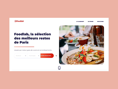 Foodlab - Animated Home Page animation app branding design food interaction motion parallax paris restaurant ui ux video web webapp webdesign website