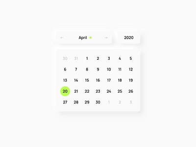 Date Picker Neumorphism