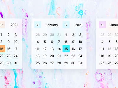 Date Picker 2021 abstract app blur calendar date datepicker dates day design interface light minimal month paint picker typography ui ux year