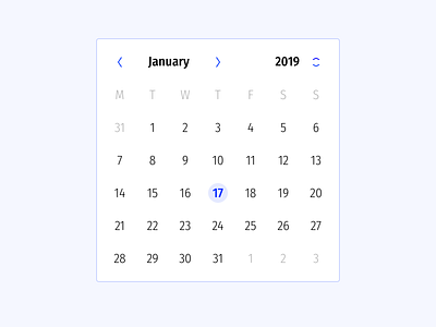 Date Picker app calendar design flat interaction interface light minimal typography ui ux