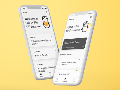Learning App | Life in the UK app app design application design exam flat design illustration interaction design ios iphone launch learning learning app london minimal mockup new typography ui ux