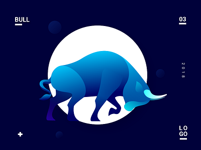 Bull animals bullvector gradient logo vector