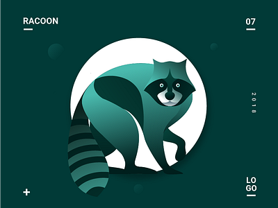Racoon animal illustration animal logo gradient illustration racoon vector