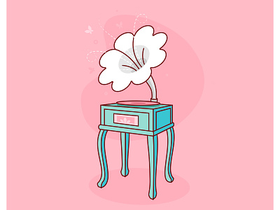 Gramophone + Flower