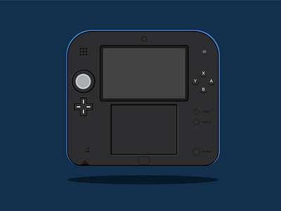 Nintendo 2DS 2ds 3ds adobe illustrator design ds flatdesign gameboy gaming handheld illustration nds nintendo nintendo 2ds nintendo 3ds nintendo ds nintendo handheld wacom cintiq