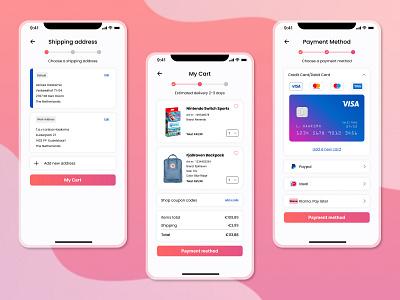 Credit Card Checkout | Daily UI Challenge 002 app app design app interface cart cart checkout checkout credit card credit card checkout daily ui dailyui design interface mobile mobile design mobile interface shopping ui ui design ux design webshop