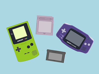 Gameboy background adobe illustrator flatdesign gaming handheld illustration nintendo wacom cintiq