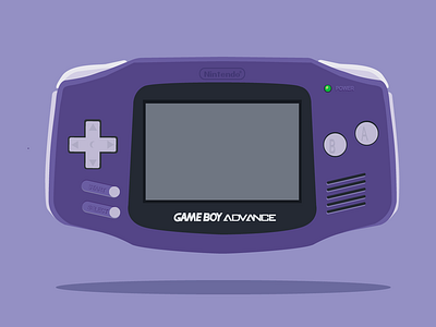 Gameboy Advance adobe illustrator flatdesign gameboy gaming handheld illustration nintendo wacom cintiq