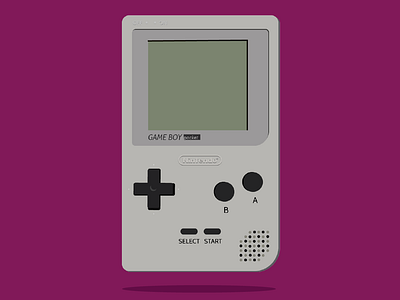 Gameboy Pocket adobe illustrator flatdesign gameboy gaming handheld illustration nintendo wacom cintiq