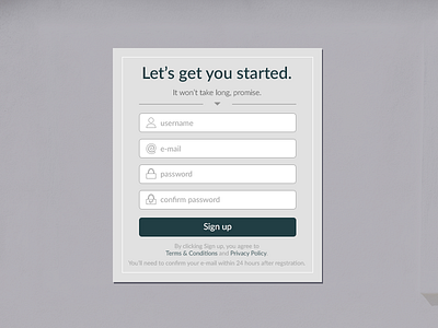 #DailyUI 001 - Sign up form