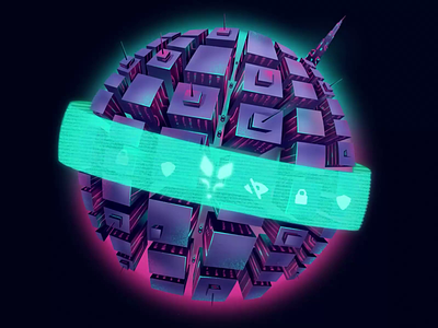 Sahara Globe animation crypto design globe glow illustration minimal art motion graphics nft protocol texture video