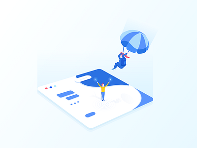 Teamwork & Collaboration Illustrations blue yellow white colors bright color combinations character design flat gradient icon illustration pack landing landing page minimal clean design mobile tablet illustrations parachute user experience user interface ui vector sketch illustrator visual identity work environment