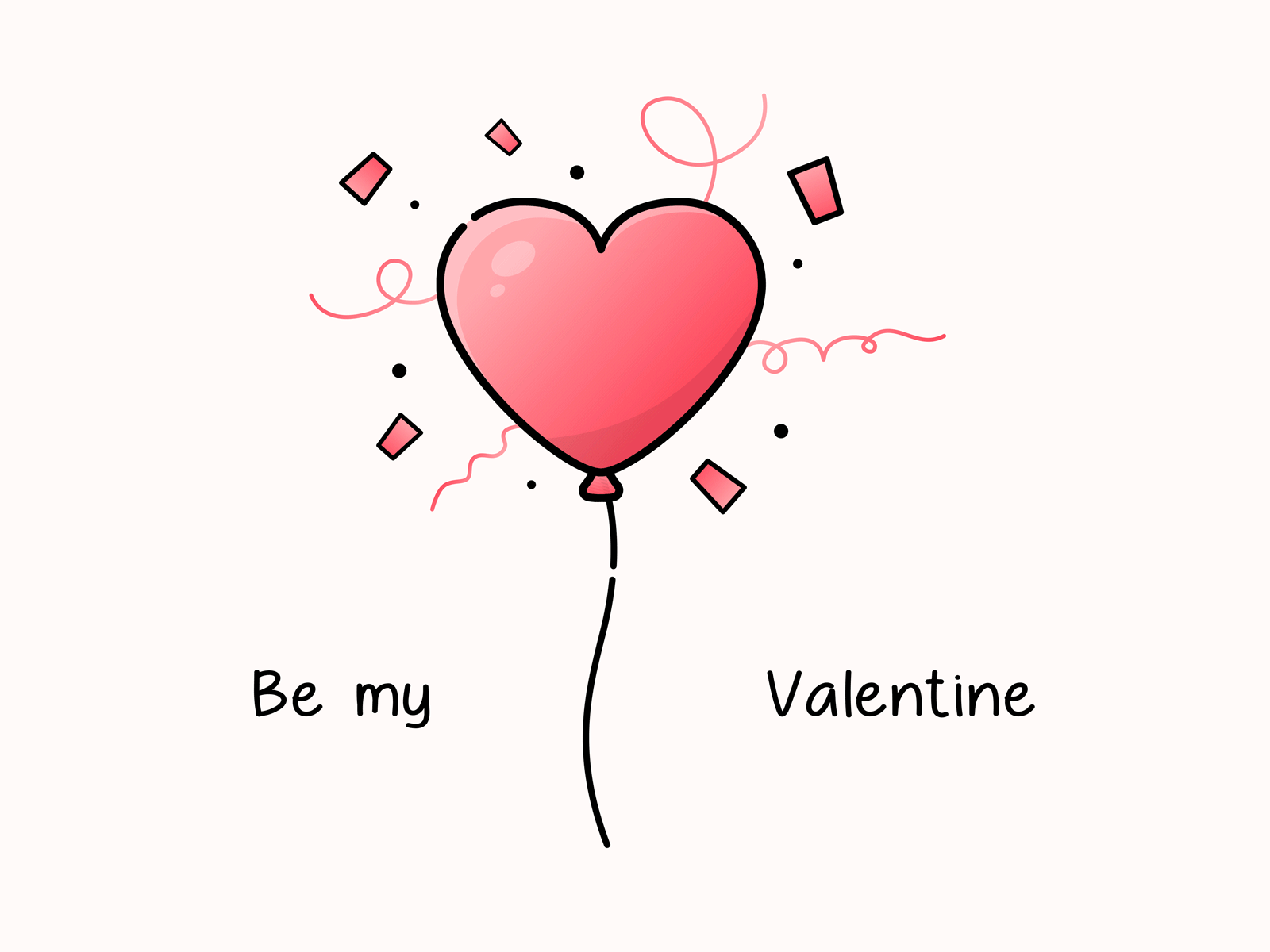 Valentines balloon animated design flat flat design illustration love sex valentine day valentines vector