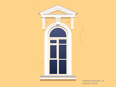 Old Window in Moscow illustration sketch vector window