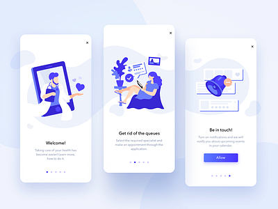 Mobiapp – Mobile Medicine App app blue clean design doctor health illustation medicine mobile mobile app onboarding ui welcome