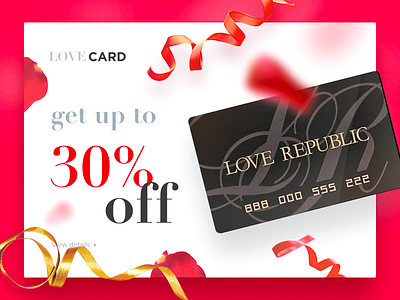 Love Republic E-commerce card app branding buy card clean clothes concept app design ecommerce fashion fashion app illustration red shopping typography ui web web design