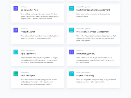 Wrike Templates Gallery by CATPOWER for wrike design on Dribbble