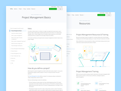 Wrike Project Management Guide blue branding card clean collaborate design guide illustration landing page management project tool typography ui ux web website wrike