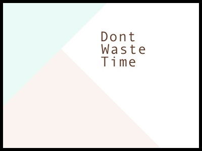 Wasting Time playful colourful visual design