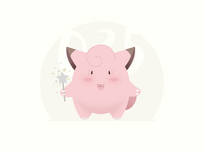 035 Clefairy 100days illustration pokemon sketch vector