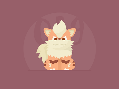 059 Arcanine 100days daily day pokemon series set sketch vector
