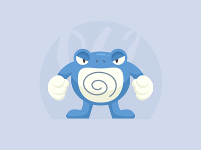 062 Poliwrath 100days daily day pokemon series set sketch vector