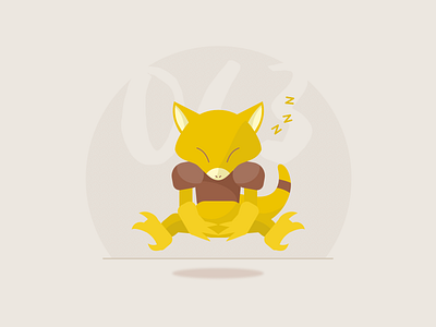 063 Abra 100days daily day pokemon series set sketch vector