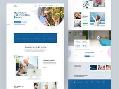 Landing page for medical company