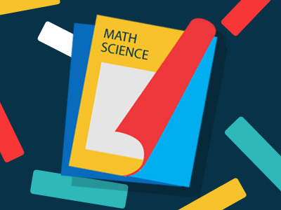 Mathgazine book color flat graphic icon illustration infographic math school science tool vector