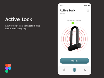 Mobil app - Active Lock app design graphic design ui ux