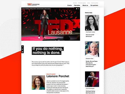 TEDx Lausanne ui webdesign