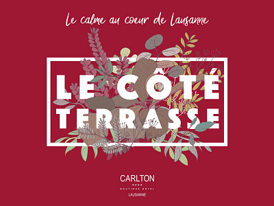 Carlton Lausanne design flower print pub