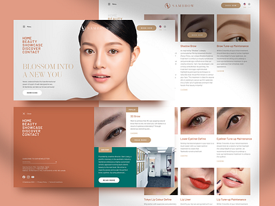 Sambrow Website beauty beauty salon branding design makeover sambrow sambrow ui ux web