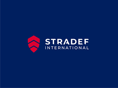 STRADEF International branding design flat illustration illustrator logo typography vector